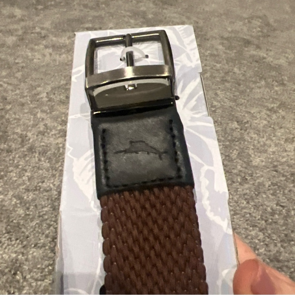 Tommy Bahama Reversible Belt with Silver Buckle